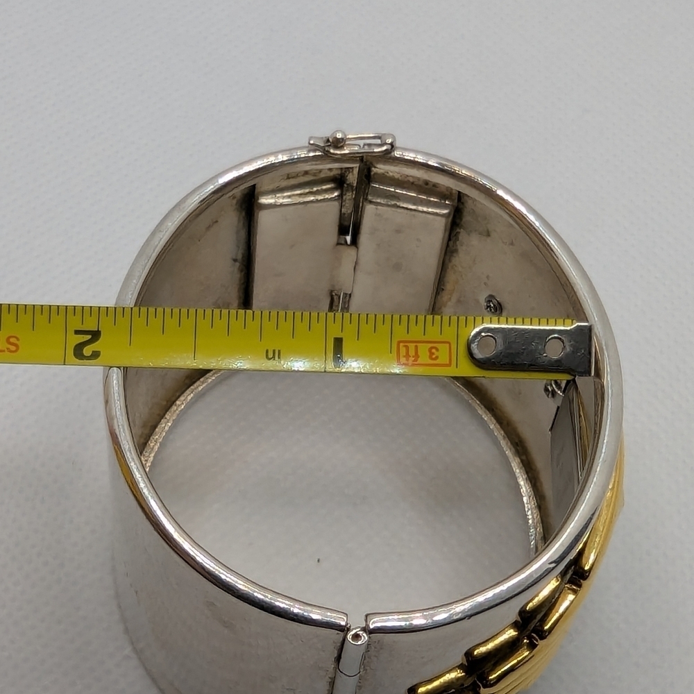 Gold and Silver Cuff Watch - Picture 4 of 6